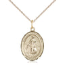 14kt Gold Filled Blessed Karolina Kozkowna Medal Necklace 3/4 inch by Bliss Manufacturing