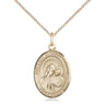 Gold Filled Our Lady of Good Counsel Medal Necklace 3/4 x 1/2 inch with 18 inch Chain by Bliss