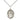 Sterling Silver Our Lady of Consolation Medal Necklace 3/4 x 1/2 inch on 18 inch chain handmade by Bliss