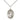Sterling Silver St. Aedan of Ferns Patron Saint Medal Necklace 3/4 x 1/2 inch on 18 inch Chain by Bliss
