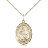 14kt Gold Filled St. Marie Magdalen Postel Patron Saint Medal Necklace 3/4 x 1/2 with 18 inch Chain by Bliss