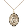Gold Filled Blessed Teresa of Calcutta patron saint medal necklace 3/4 inch by 1/2 inch with 18 inch chain by Bliss