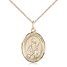 14kt Gold Filled St. Athanasius Patron Saint Medal Necklace - 3/4 x 1/2 inch on 18 inch chain - Bliss USA