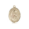 14kt solid gold St. Lidwina of Schiedam patron saint medal pendant 3/4 x 1/2 inch handcrafted by Bliss USA