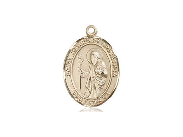 14kt Solid Gold St. Joseph of Arimathea Patron Saint Medal Pendant, 3/4 x 1/2 Inches, Handcrafted by Bliss