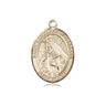 14kt Solid Gold St. Margaret of Cortona Patron Saint Medal Pendant 3/4 x 1/2 inch by Bliss Manufacturing