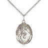 Sterling Silver St. Margaret of Cortona Patron Saint Medal Necklace 3/4 x 1/2 inch with 18 inch chain by Bliss