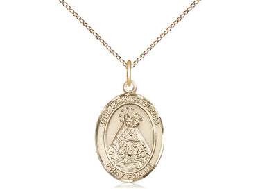 14kt gold filled Our Lady of Olives Catholic medal necklace with 18 inch chain, handcrafted by Bliss