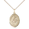 Gold Filled St. Thomas of Villanova patron saint medal necklace 3/4 inch by 1/2 inch with 18 inch chain by Bliss