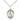 Sterling Silver Our Lady of Victory Medal Necklace 3/4x1/2 inch pendant on 18 inch chain by Bliss Manufacturing