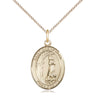 14kt Gold Filled St. Zoe of Rome Patron Saint Medal Necklace with 18 inch curb chain by Bliss