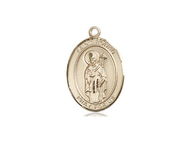 14kt Solid Gold St. Ronan Catholic patron saint medal pendant 3/4 inch handcrafted Bliss USA