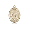 14kt solid gold St. Anthony of Egypt medium patron saint medal pendant by Bliss Manufacturing