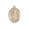 14kt Solid Gold St. Christina the Astonishing patron saint medal pendant by Bliss Manufacturing