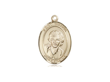 14kt Solid Gold St. Gianna Molla Patron Saint Medal Pendant 3/4 x 1/2 inches by Bliss Manufacturing