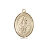 14kt solid gold St. Cornelius patron saint medal pendant, 3/4 x 1/2 inches, handcrafted in USA by Bliss Manufacturing