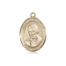 14kt Solid Gold St. Luigi Orione Catholic Patron Saint Medal Pendant 3/4 x 1/2 inch Bliss USA handcrafted