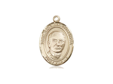 14kt Solid Gold St. Hannibal Di Francia Catholic Patron Saint Medal Pendant 3/4 x 1/2 inch handcrafted by Bliss Manufacturing