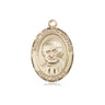 14kt solid gold St. Arnold Janssen medium patron saint medal pendant by Bliss Manufacturing