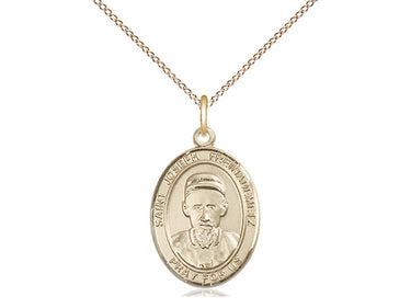 14kt Gold Filled St. Joseph Freinademetz Medal Necklace 3/4 x 1/2 inches with 18 inch chain by Bliss