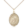 14kt Gold Filled St. Louis Marie de Montfort Catholic Patron Saint Medal Necklace 3/4 x 1/2 inch 18 inch chain Bliss USA