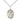 Sterling Silver St. Kenneth patron saint medal necklace 3/4 x 1/2 inch with 18 inch chain by Bliss