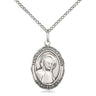 Sterling Silver St. Edmund Campion Medium Patron Saint Medal Necklace 3/4 x 1/2 inch on 18 inch Chain by Bliss