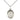 Sterling silver Immaculate Heart of Mary medal necklace, 3/4 inch medium pendant on 18 inch chain, handcrafted by Bliss Manufacturing USA