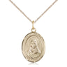 14kt Gold Filled St. Rafta patron saint medal necklace with 18 inch chain, 3/4 x 1/2 medium size by Bliss
