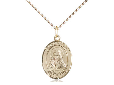 14kt Gold Filled St. Rafta patron saint medal necklace with 18 inch chain, 3/4 x 1/2 medium size by Bliss