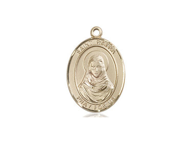 14kt Solid Gold St. Rafta Patron Saint Medal Pendant 3/4 x 1/2 inches by Bliss Manufacturing