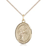 14kt Gold Filled St Nimatullah Patron Saint Medal Necklace 3/4 inch by 1/2 inch on 18 inch chain by Bliss