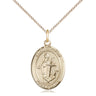 14kt gold filled St. Clement medal necklace with 3/4 inch pendant on 18 inch curb chain by Bliss