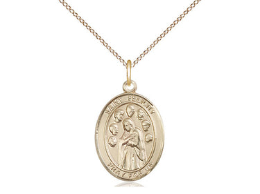 14kt Gold Filled St. Felicity Patron Saint Medal Necklace 3/4 x 1/2 inch on 18 inch Chain by Bliss