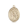 14kt Solid Gold St. Felicity Patron Saint Medal Pendant 3/4 x 1/2 inch by Bliss Manufacturing