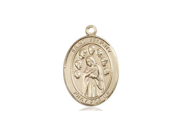 14kt Solid Gold St. Felicity Patron Saint Medal Pendant 3/4 x 1/2 inch by Bliss Manufacturing