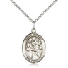 Sterling Silver St. Felicity patron saint medal necklace with 3/4 x 1/2 inch medal on 18 inch chain by Bliss