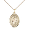 14kt gold filled St. Catherine of Alexandria medal necklace with 3/4 inch pendant on 18 inch chain by Bliss