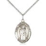 Sterling silver St. Thomas A Becket patron saint medal necklace with 18 inch chain by Bliss Manufacturing