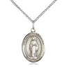 Sterling Silver Virgin of the Globe Catholic Medal Necklace 3/4 inch with 18 inch chain by Bliss