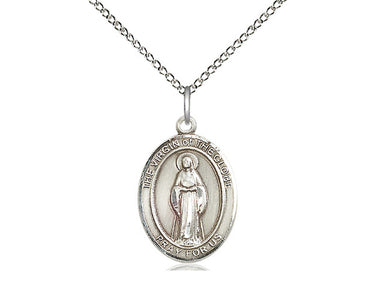 Sterling Silver Virgin of the Globe Catholic Medal Necklace 3/4 inch with 18 inch chain by Bliss