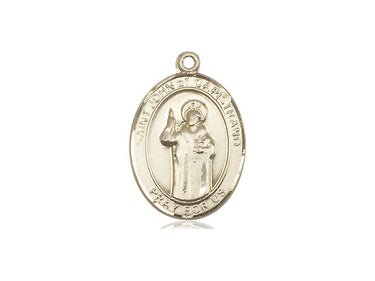 14kt Solid Gold St. John of Capistrano Medal Pendant, 3/4 inch x 1/2 inch, patron saint of jurists, handcrafted by Bliss