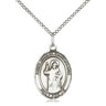 Sterling Silver St. John of Capistrano Patron Saint Medal Necklace with 18 inch chain, 3/4 x 1/2 inch pendant, USA made by Bliss