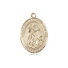 14kt solid gold St. Adrian of Nicomedia patron saint medal pendant 3/4 x 1/2 inch handmade by Bliss