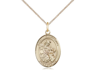 14kt Gold Filled St. Eustachius Medium Patron Saint Medal Necklace 3/4 x 1/2 inch on 18 inch Chain by Bliss