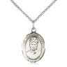 Sterling Silver St. Josephine Bakhita Medal Necklace 3/4 x 1/2 inch with 18 inch chain by Bliss