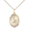 14kt gold filled St. Josemaria Escriva medal necklace 3/4 x 1/2 inch with 18 inch chain by Bliss