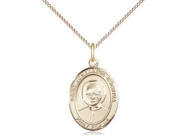 14kt gold filled St. Josemaria Escriva medal necklace 3/4 x 1/2 inch with 18 inch chain by Bliss