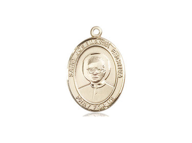 14kt solid gold St. Josemaria Escriva medal pendant 3/4 x 1/2 inch handcrafted by Bliss Manufacturing USA