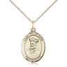 14kt gold filled St. Philip Neri medal necklace with 18 inch curb chain, handcrafted by Bliss Manufacturing USA